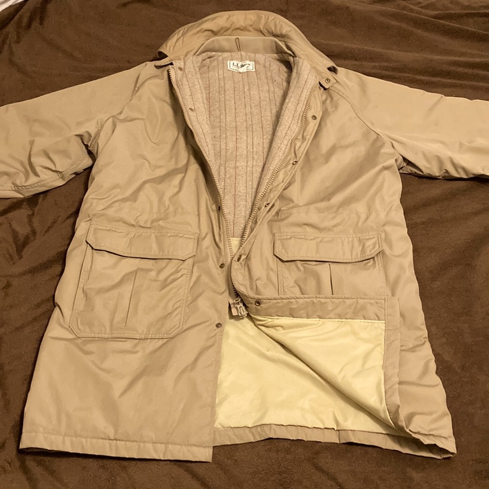 Vintage LL Bean USA-Made Overcoat - Picture 1 of 16